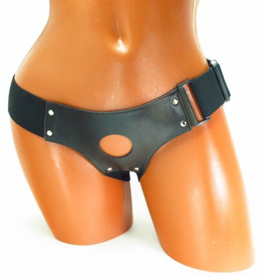Трусики для страпона коричневого цвета - БДСМ Арсенал - купить с доставкой в Рубцовске