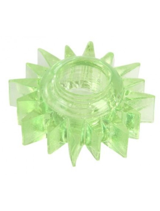 Зеленое эрекционное кольцо-солнце - Toyfa Basic - в Рубцовске купить с доставкой