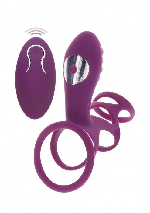 Фиолетовая эрекционная вибронасадка Halo Halo C-Ring Sleeve - Toy Joy - в Рубцовске купить с доставкой