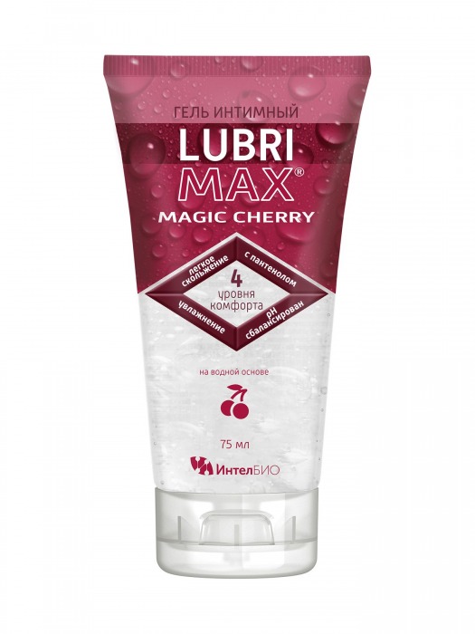 Интимный гель-смазка на водной основе Lubrimax Magic Cherry - 75 мл. - ИнтелБИО - купить с доставкой в Рубцовске