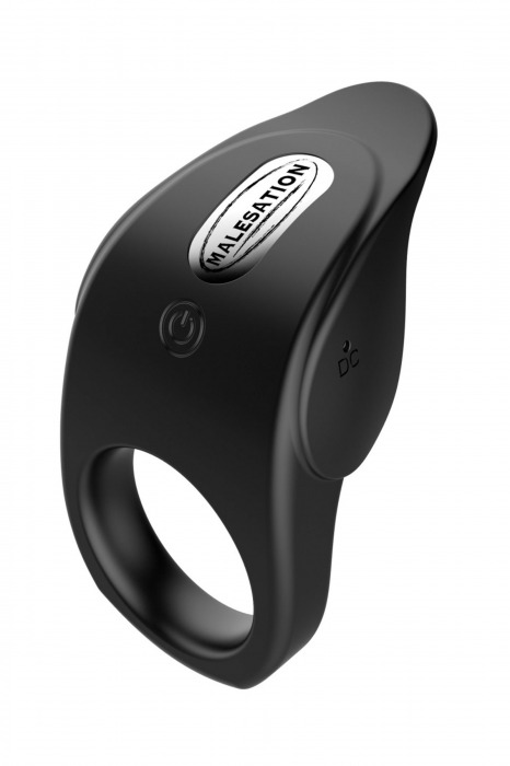 Черное эрекционное виброкольцо Vibro Lust Ring - MALESATION - в Рубцовске купить с доставкой