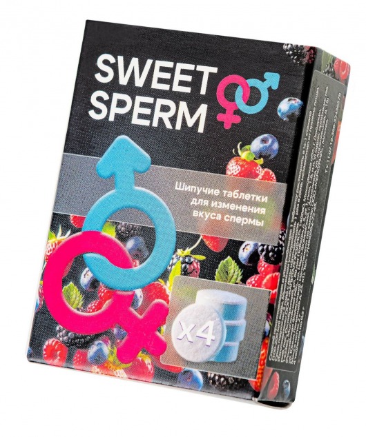 Шипучие таблетки для мужчин Sweet Sperm для изменения вкуса спермы (4 шт. по 0,5 гр.) - Капиталпродукт - купить с доставкой в Рубцовске