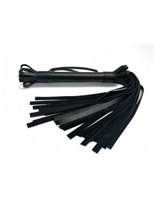 Черная кожаная плеть King Arsenal - 44 см. - БДСМ Арсенал - купить с доставкой в Рубцовске