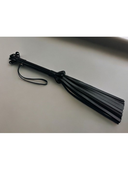 Черная кожаная плеть King Arsenal - 44 см. - БДСМ Арсенал - купить с доставкой в Рубцовске