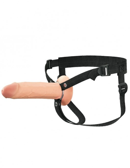 Полый страпон на ремнях 8’’ Hollow Silicone Strap-on - Pipedream - купить с доставкой в Рубцовске