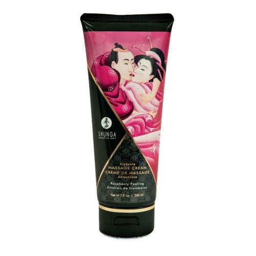 Массажный крем для тела с ароматом малины Raspberry feeling - 200 мл. - Shunga - купить с доставкой в Рубцовске