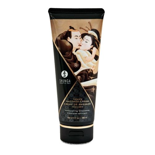 Массажный крем для тела с ароматом шоколада Intoxicating Chocolate - 200 мл. - Shunga - купить с доставкой в Рубцовске