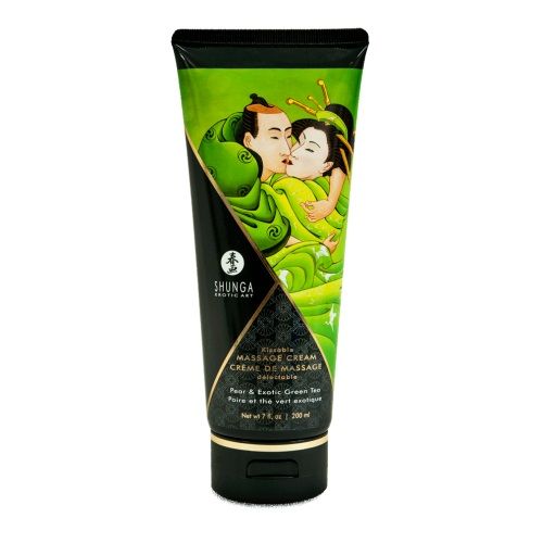 Массажный крем для тела с ароматом груши и зелёного чая Pear   Exotic Green Tea - 200 мл. - Shunga - купить с доставкой в Рубцовске