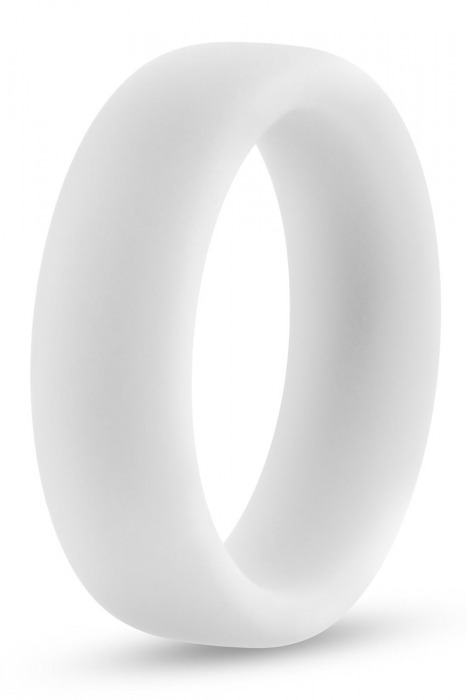 Белое люминесцентное эрекционное кольцо Silicone Glo Cock Ring - Blush Novelties - в Рубцовске купить с доставкой