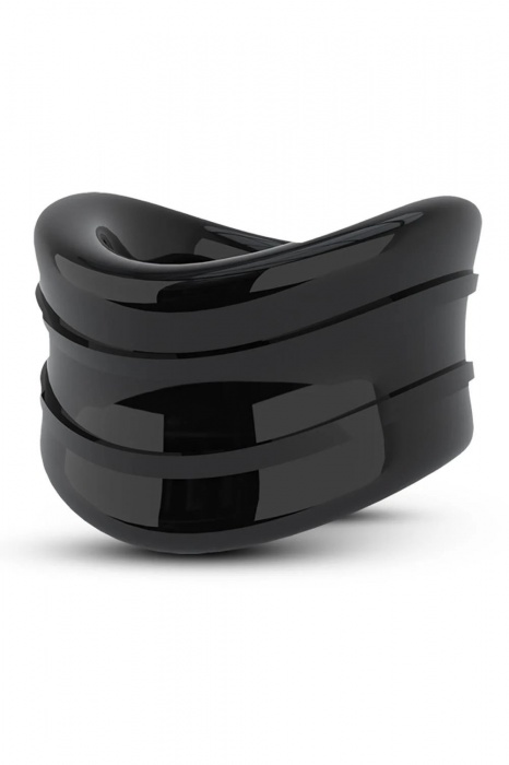 Черное эрекционное кольцо на мошонку Beef Ball Stretcher Snug - Blush Novelties - в Рубцовске купить с доставкой