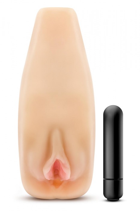 Мастурбатор-вагина с вибрацией Soft   Wet Natasha Realistic Beige Masturbator - Blush Novelties - в Рубцовске купить с доставкой