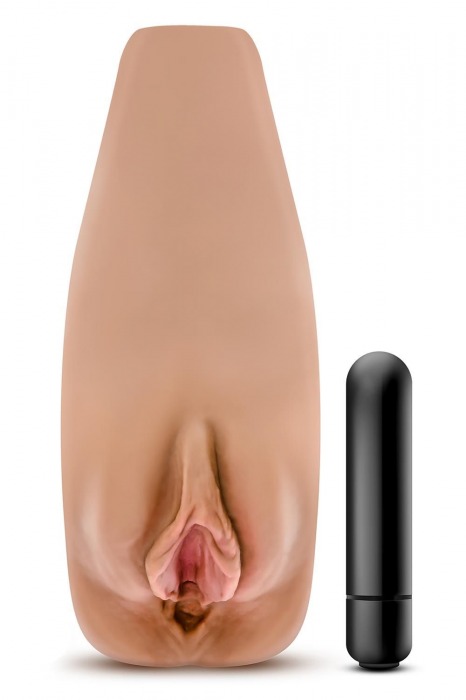 Маструбатор-вагина с вибрацией Soft   Wet Renata Realistic Tan Masturbator - Blush Novelties - в Рубцовске купить с доставкой