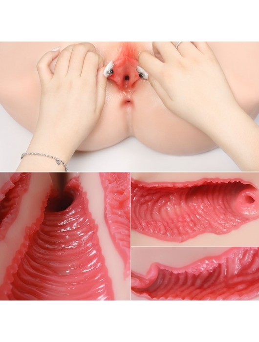 Мастурбатор-полуторс с двойным слоем материала Vanilla Onahole Real Vagina - KOKOS - в Рубцовске купить с доставкой