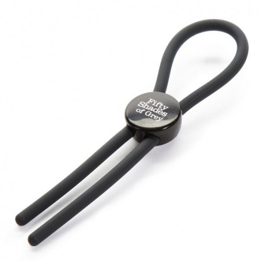 Тёмно-серое эрекционное кольцо с зажимом Again and Again Adjustable Cock Ring - Fifty Shades of Grey - в Рубцовске купить с доставкой