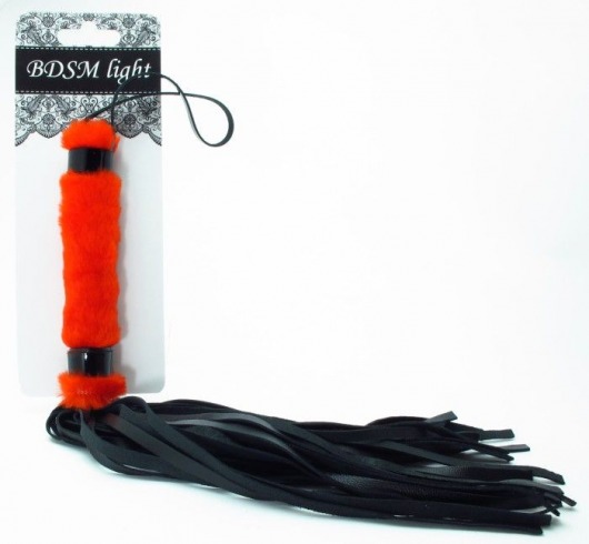 Нежная плеть с красным мехом BDSM Light - 43 см. - БДСМ Арсенал - купить с доставкой в Рубцовске
