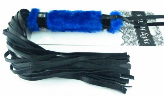 Нежная плеть с синим мехом BDSM Light - 43 см. - БДСМ Арсенал - купить с доставкой в Рубцовске