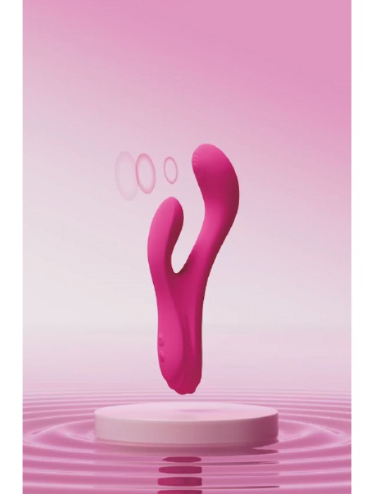 Розовый вибратор-кролик Osci 3 с функцией нагрева - 21 см. - Lovense