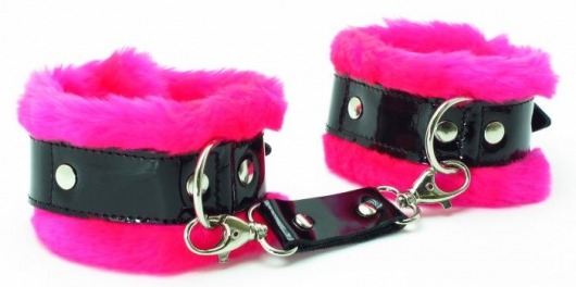 Розовые наручники с мехом BDSM Light - БДСМ Арсенал - купить с доставкой в Рубцовске