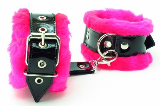 Оковы на ноги с розовым мехом BDSM Light - БДСМ Арсенал - купить с доставкой в Рубцовске