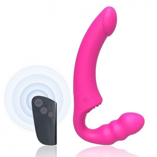 Розовый безремневой страпон Straples Strap-On Dildo - Erokay - купить с доставкой в Рубцовске