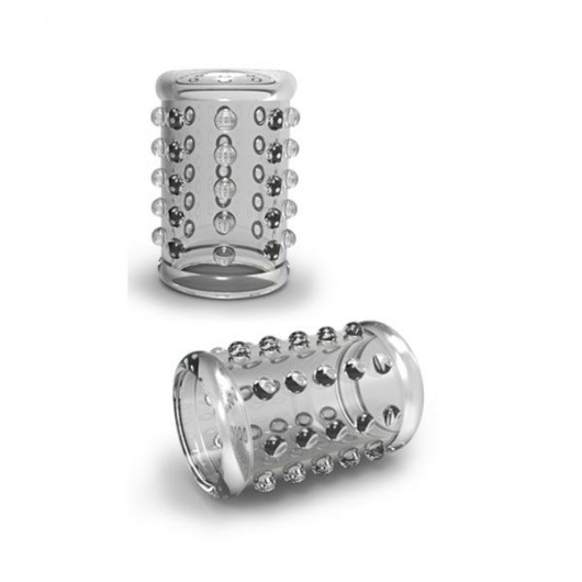 Прозрачная насадка на пенис с шишечками STAY HARD COCK SLEEVE 02 CLEAR - Blush Novelties - в Рубцовске купить с доставкой