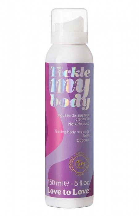 Массажная хрустящая пенка Tickle My Body Coconut с ароматом кокоса - 150 мл. - Love to Love - купить с доставкой в Рубцовске