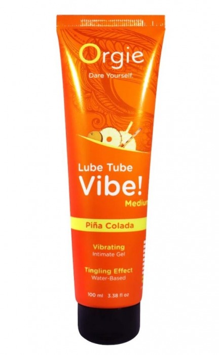 Гель с эффектом вибрации Lube Tube Vibe Medium Pina Colada - 100 мл. - ORGIE - купить с доставкой в Рубцовске