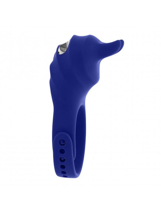 Синее эрекционное виброкольцо с клиторальной подушечкой и пультом ДУ Adjustable Fun Ring - Zero Tolerance - в Рубцовске купить с доставкой