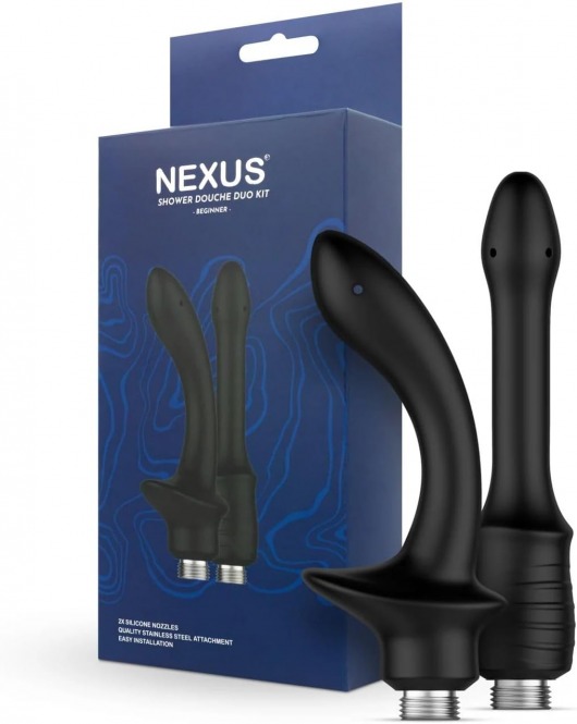 Набор из 2 насадок для анального душа Shower Douche Duo Kit Beginner - Nexus Range - купить с доставкой в Рубцовске
