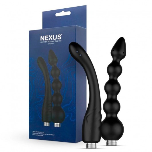 Набор из 2 насадок для анального душа Shower Douche Duo Kit - Nexus Range - купить с доставкой в Рубцовске