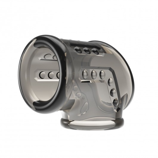 Дымчатая насадка на пенис и мошонку - Baile - в Рубцовске купить с доставкой