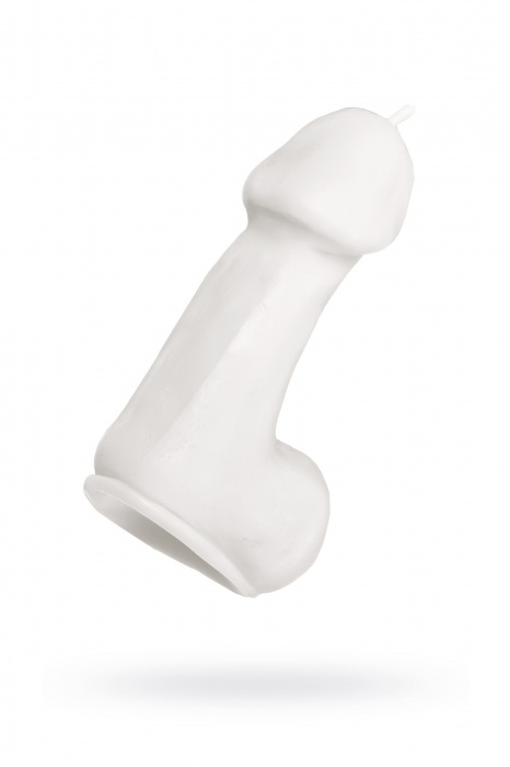 Белая свеча в форме пениса - 47 гр. - Pecado - купить с доставкой в Рубцовске