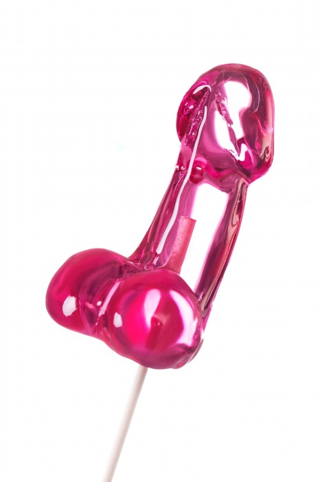 Розовый леденец в форме члена со вкусом айриш крим - 80 гр. - Sosuчki - купить с доставкой в Рубцовске