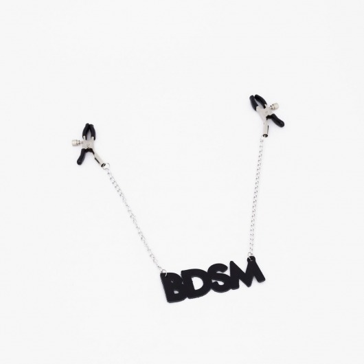 Зажимы на соски с кожаной подвеской BDSM - Crazy Handmade - купить с доставкой в Рубцовске