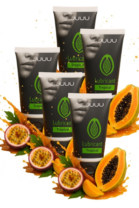 Набор из 5 съедобных лубрикантов JUJU со вкусом тропических фруктов - JuJu - купить с доставкой в Рубцовске