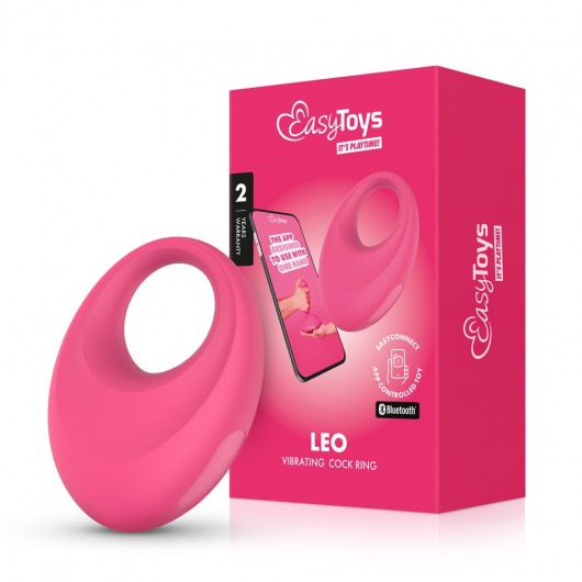 Розовое интерактивное эрекционное виброкольцо Leo - Easy toys - в Рубцовске купить с доставкой