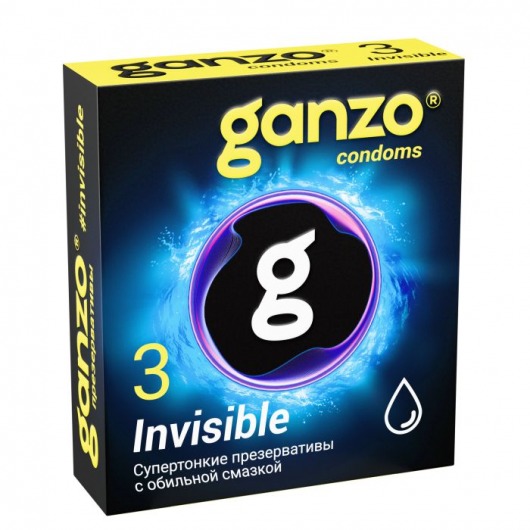 Супертонкие презервативы Ganzo Invisible - 3 шт. - Ganzo - купить с доставкой в Рубцовске