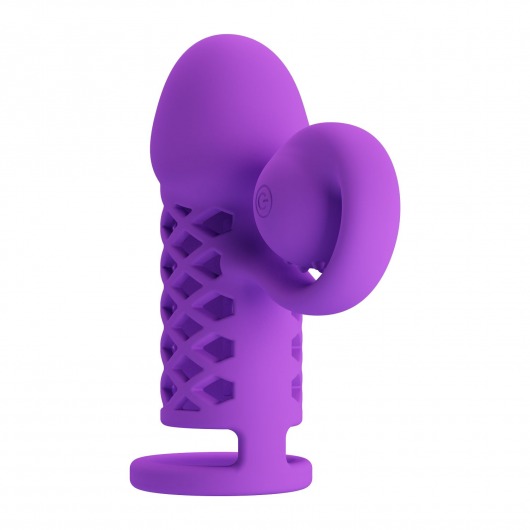 Фиолетовая вибронасадка с клиторальным отростком Harden - Baile - в Рубцовске купить с доставкой