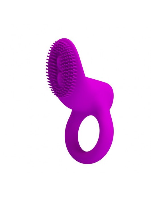 Лиловое эрекционное кольцо со стимулятором клитора с вибрацией - Baile - в Рубцовске купить с доставкой