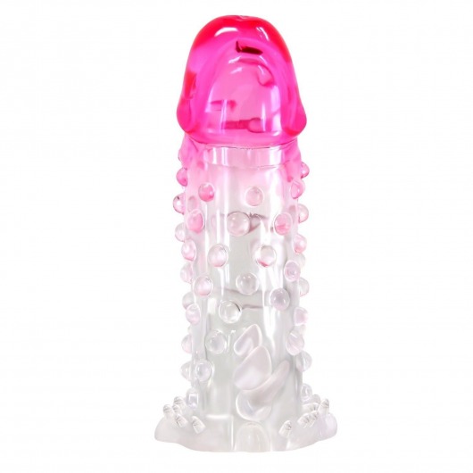 Прозрачно-розовая насадка на пенис Wilford - 13,5 см. - Baile - в Рубцовске купить с доставкой