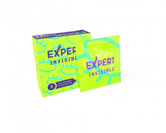 Ультратонкие презервативы Expert Invisible - 3 шт. - Expert - купить с доставкой в Рубцовске