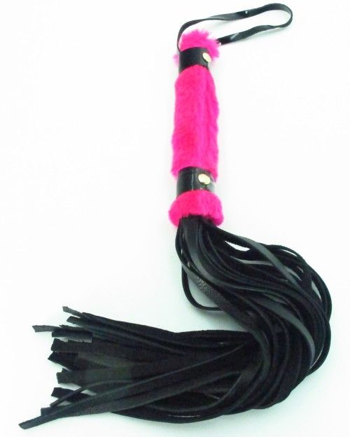 Нежная плеть с розовым мехом BDSM Light - 43 см. - БДСМ Арсенал - купить с доставкой в Рубцовске