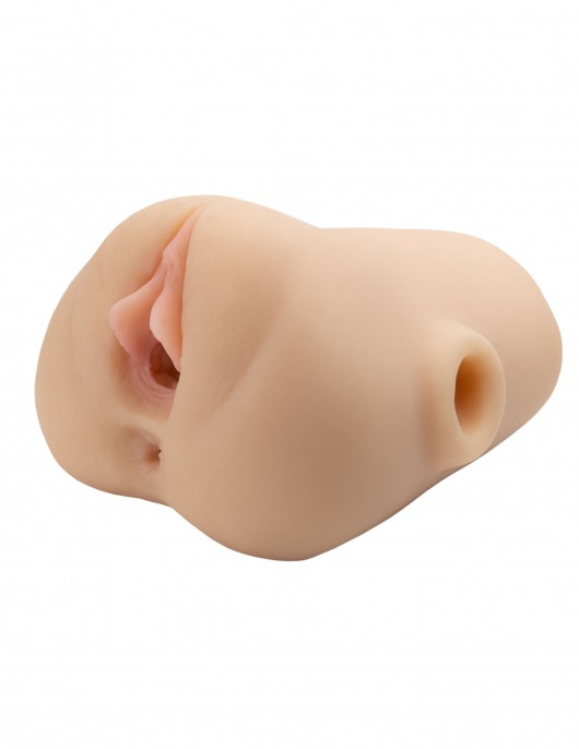 Телесный мастурбатор с вибрацией Double Pounder Vibrating Squeeze Stroker - Pipedream - в Рубцовске купить с доставкой