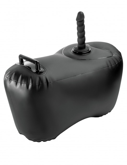 Черное надувное кресло с платформой для фиксации дилдо Body Dock Inflatable Love Seat - Pipedream - купить с доставкой в Рубцовске