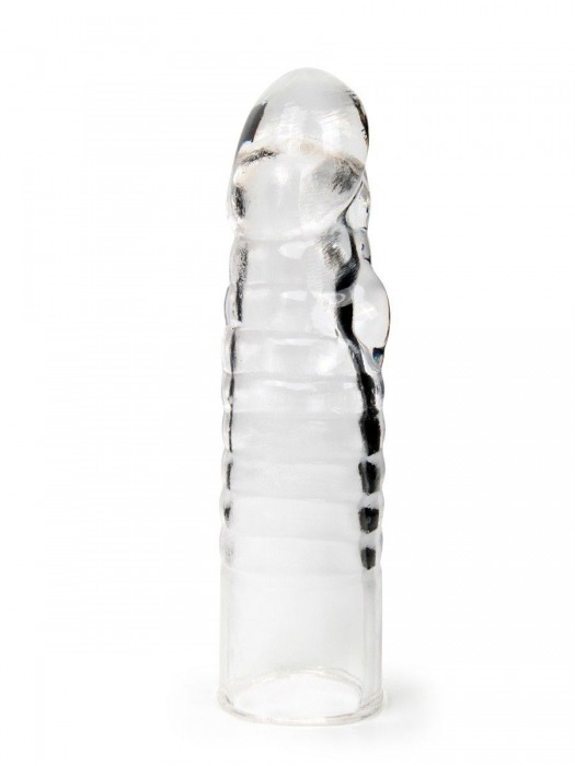 Прозрачная закрытая насадка на член - 15 см. - Sex Expert - в Рубцовске купить с доставкой