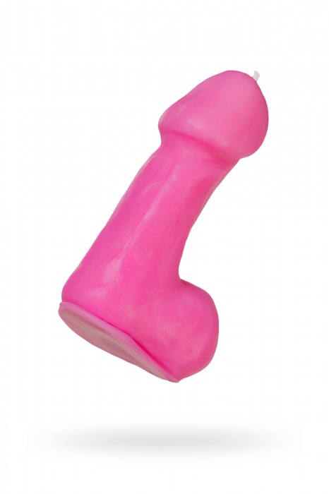 Розовая свеча в форме пениса - 47 гр. - Pecado - купить с доставкой в Рубцовске