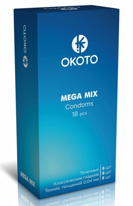 Презервативы OKOTO Mega Mix - 18 шт. - Sitabella - купить с доставкой в Рубцовске