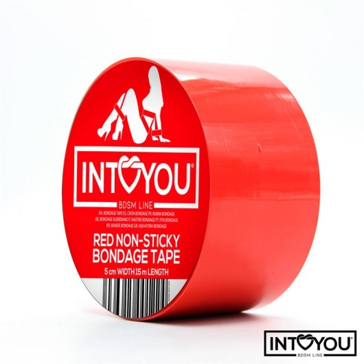 Красный скотч для фиксации Non-Sticky Bondage Tape - 15 м. - Intoyou - купить с доставкой в Рубцовске