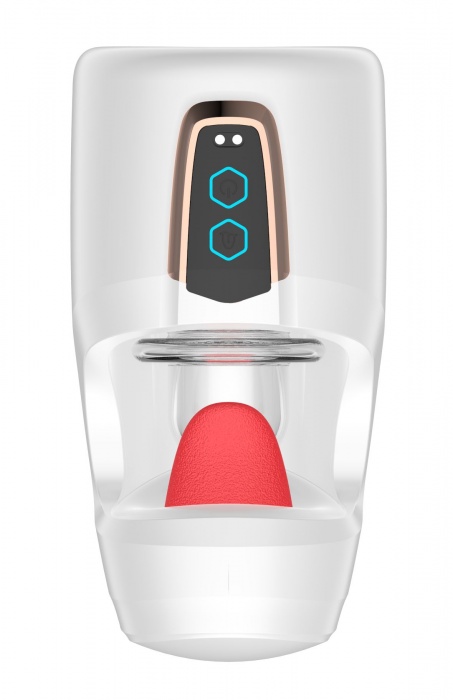 Белый мастурбатор с язычком и возвратно-поступательными движениями - Secwell - в Рубцовске купить с доставкой