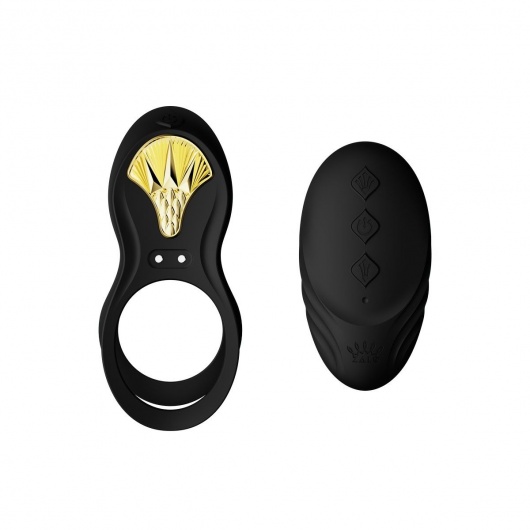 Черное эрекционное виброкольцо Bayek с пультом ДУ - Zalo - в Рубцовске купить с доставкой